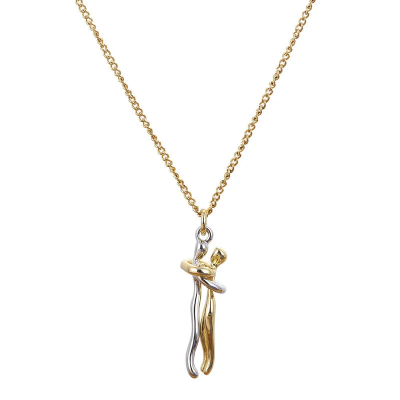 LoveNest – Embracing Couple Pendant Necklace