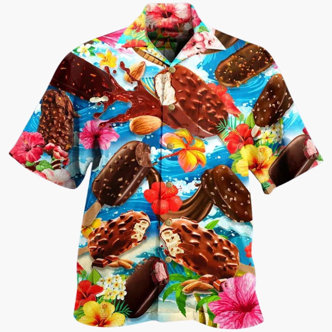 Lubomir – Elegant Summer Shirt with Ice Cream Prints