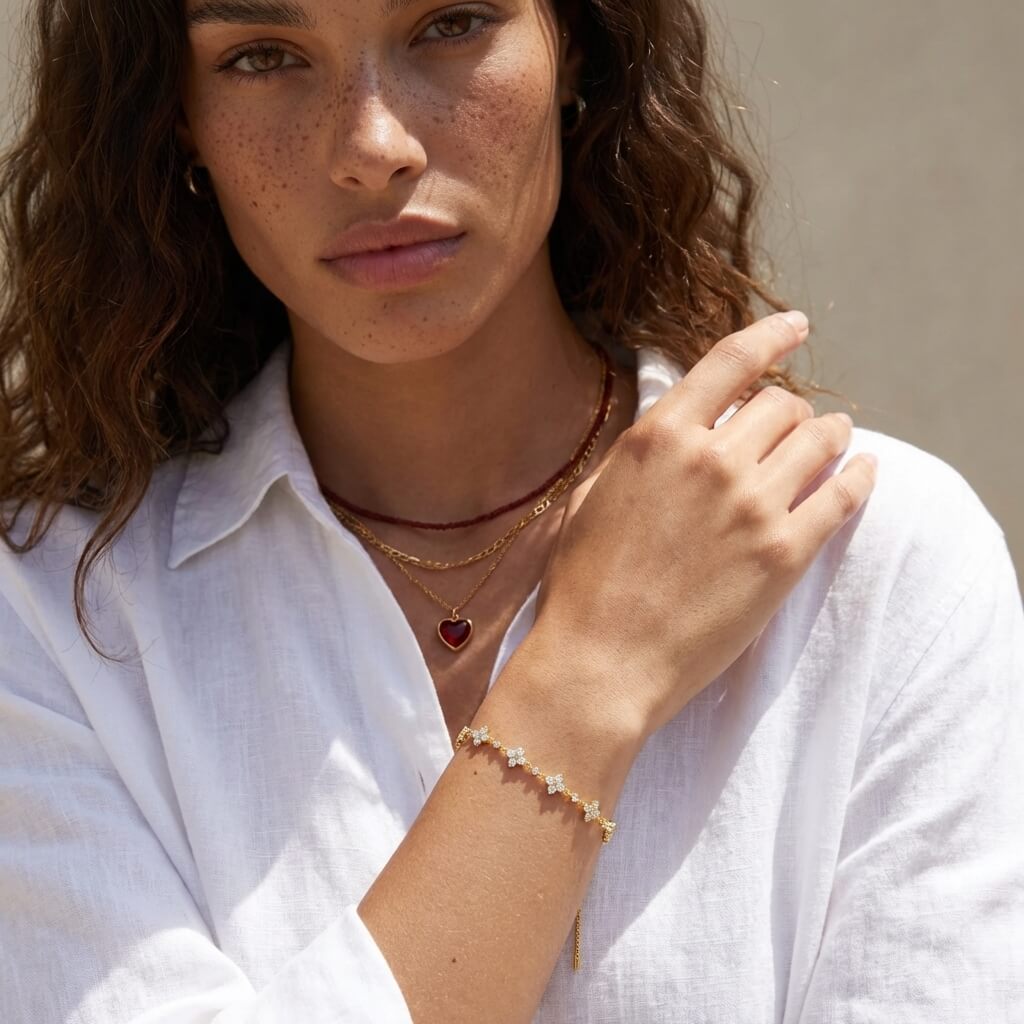 Luckelle Sparkle Clover Bracelet