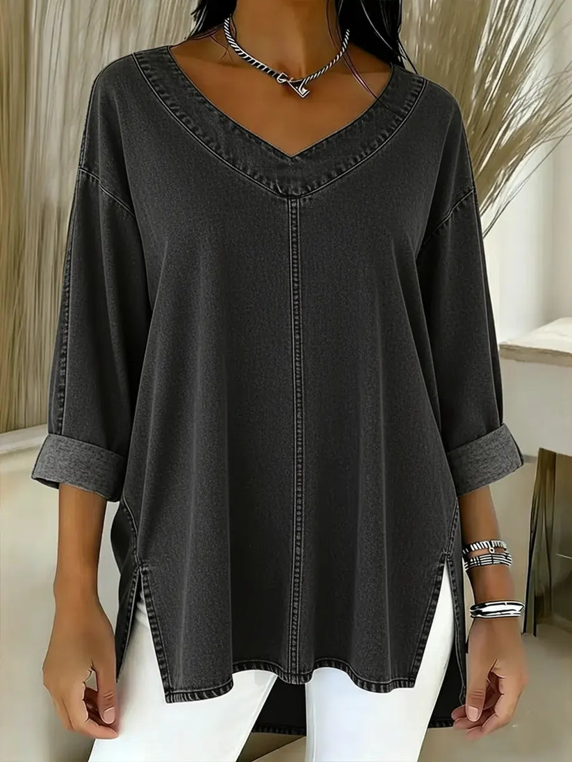 Ludivine – Timeless Denim Shirt with Flowing Fit