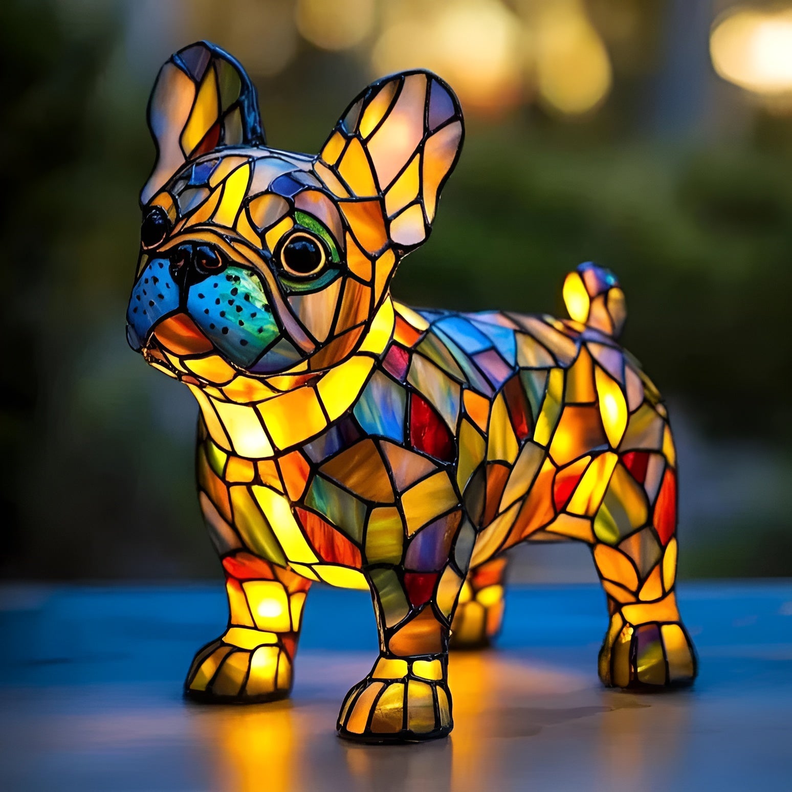 LumiBull – Magical Stained Glass Dog Decoration Lamp