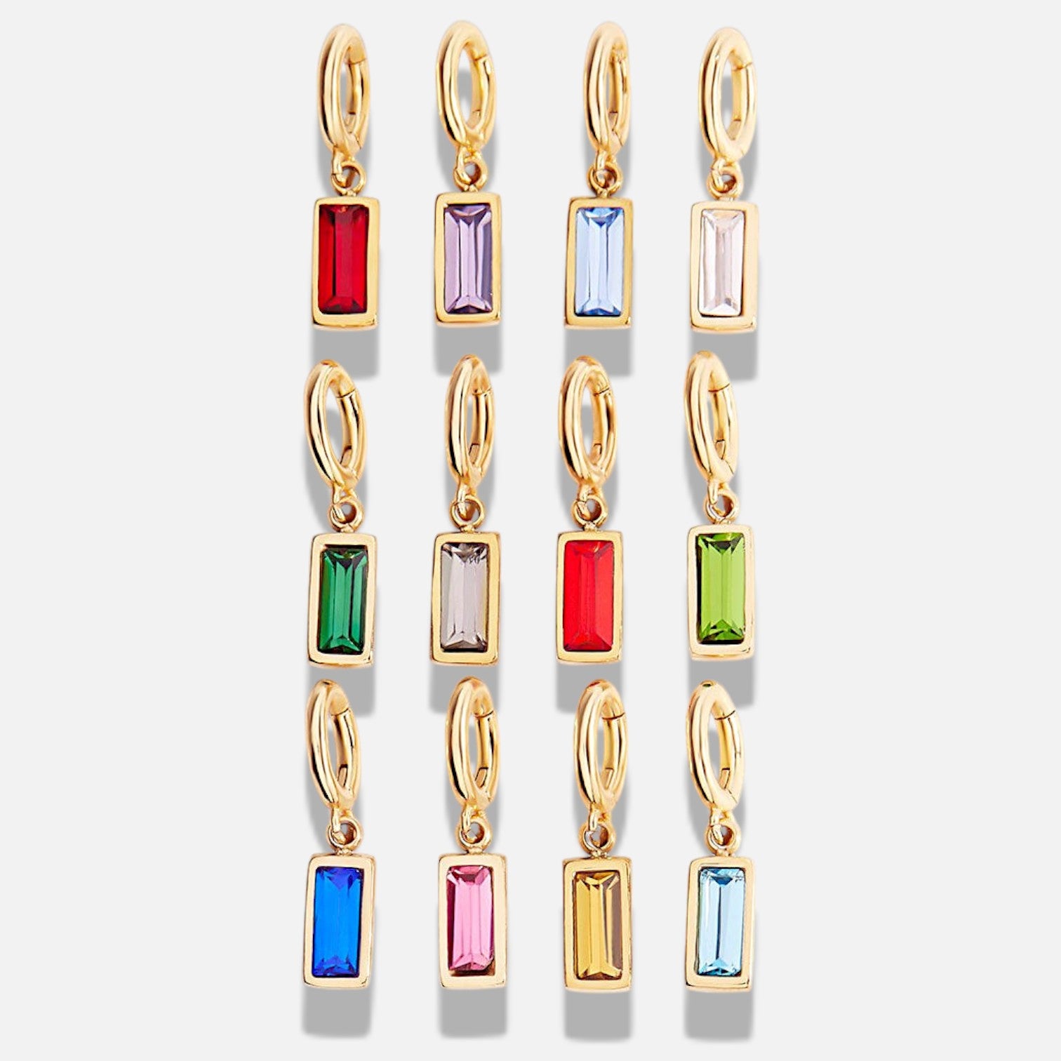 Lustrelle Baguette Birthstone Charm