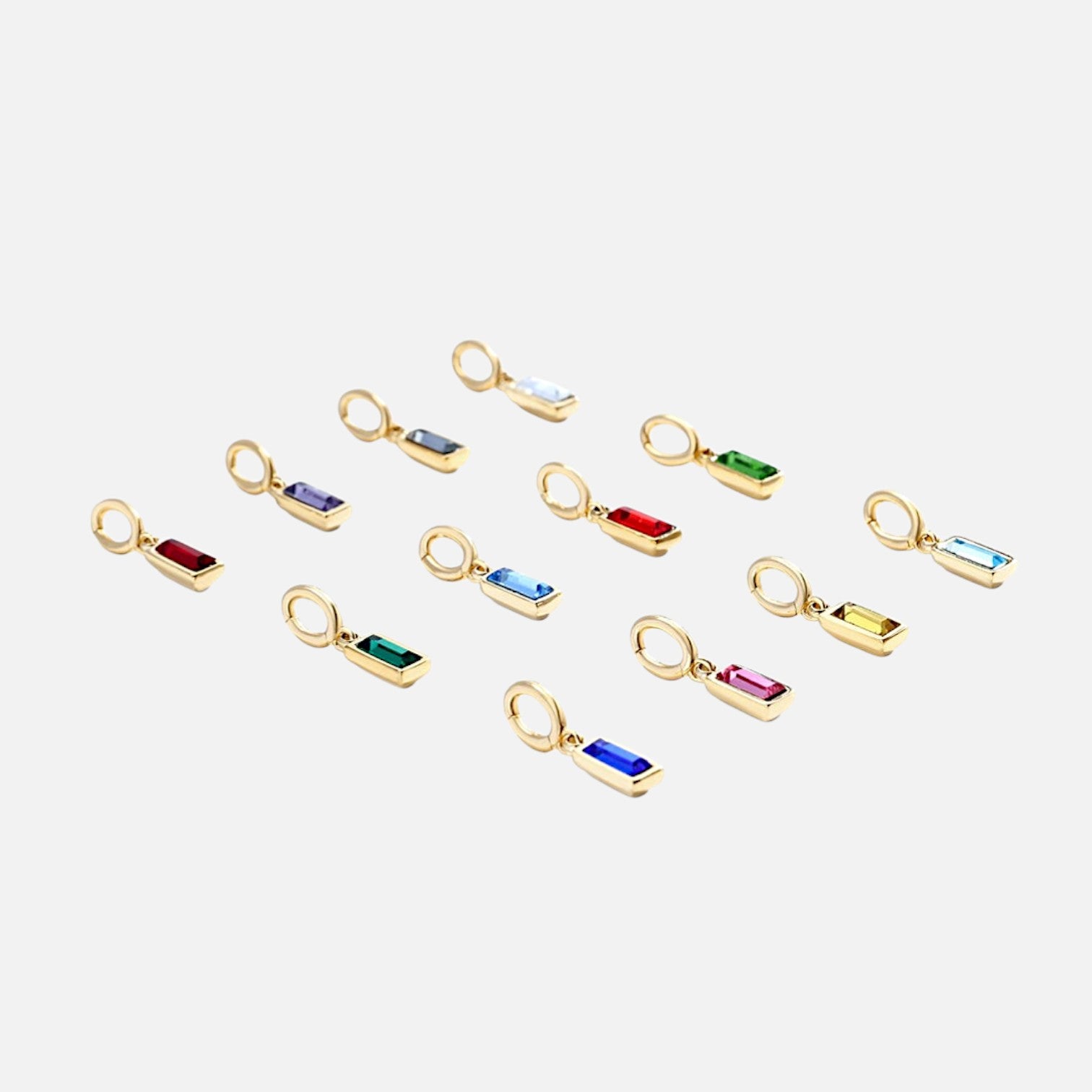 Lustrelle Baguette Birthstone Charm