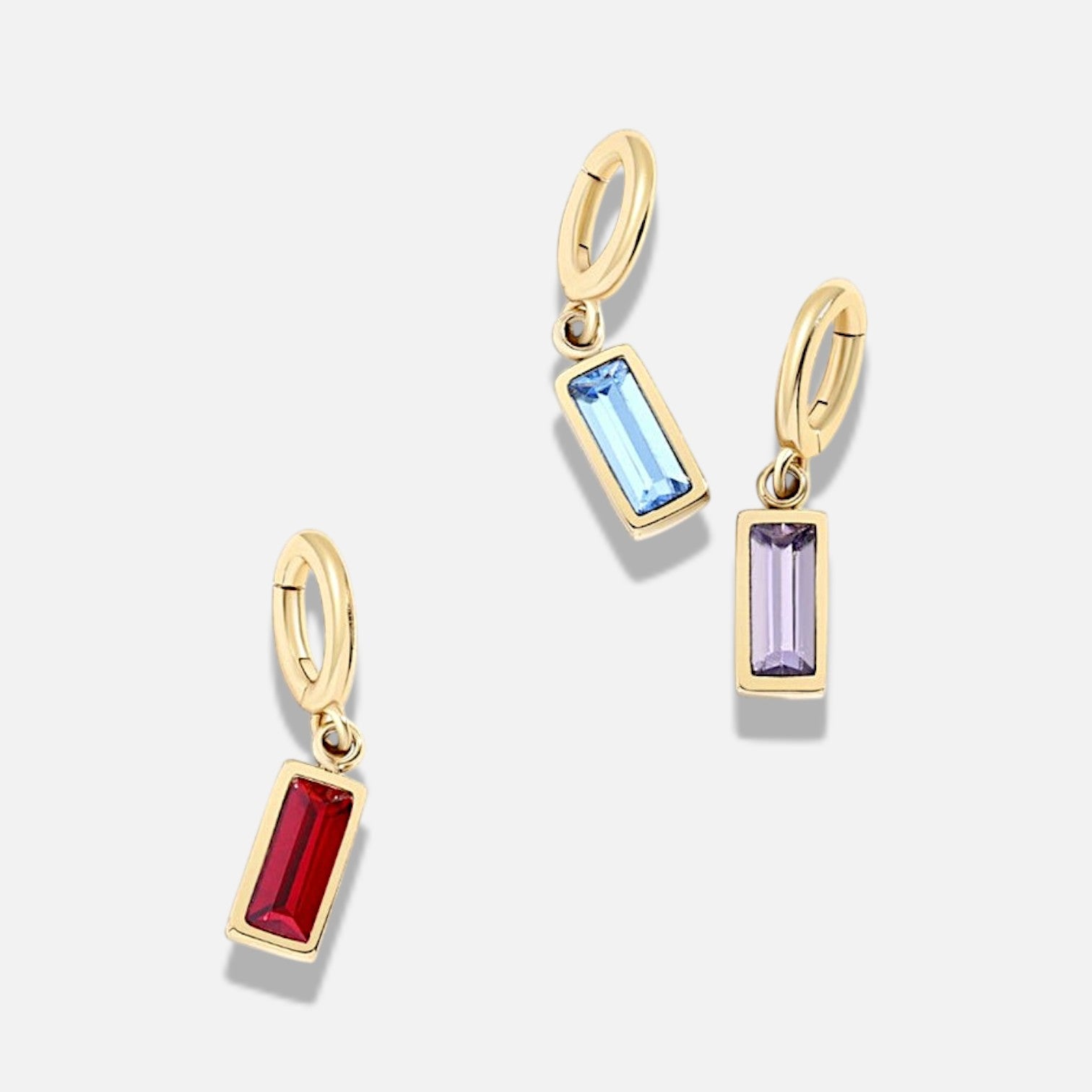 Lustrelle Baguette Birthstone Charm