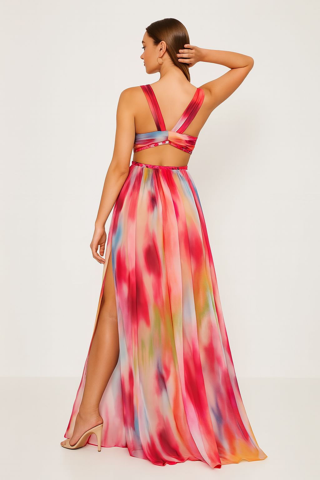Maggie – Fashionable Painted Maxi Dress