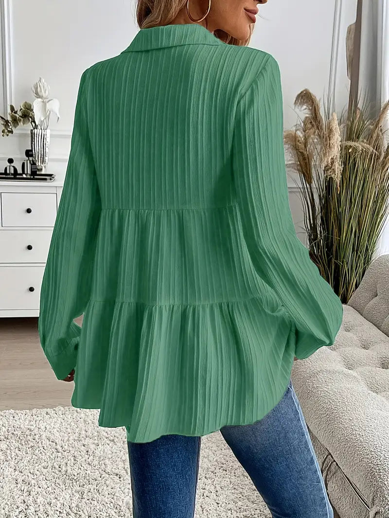 Majlinda – Stylish Long Sleeve Shirt with Buttons