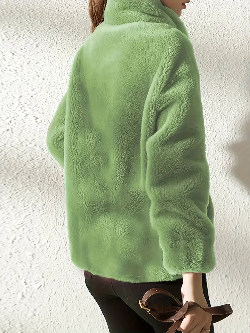 Maliza – Stylish Fleece Jacket with Fur Trim