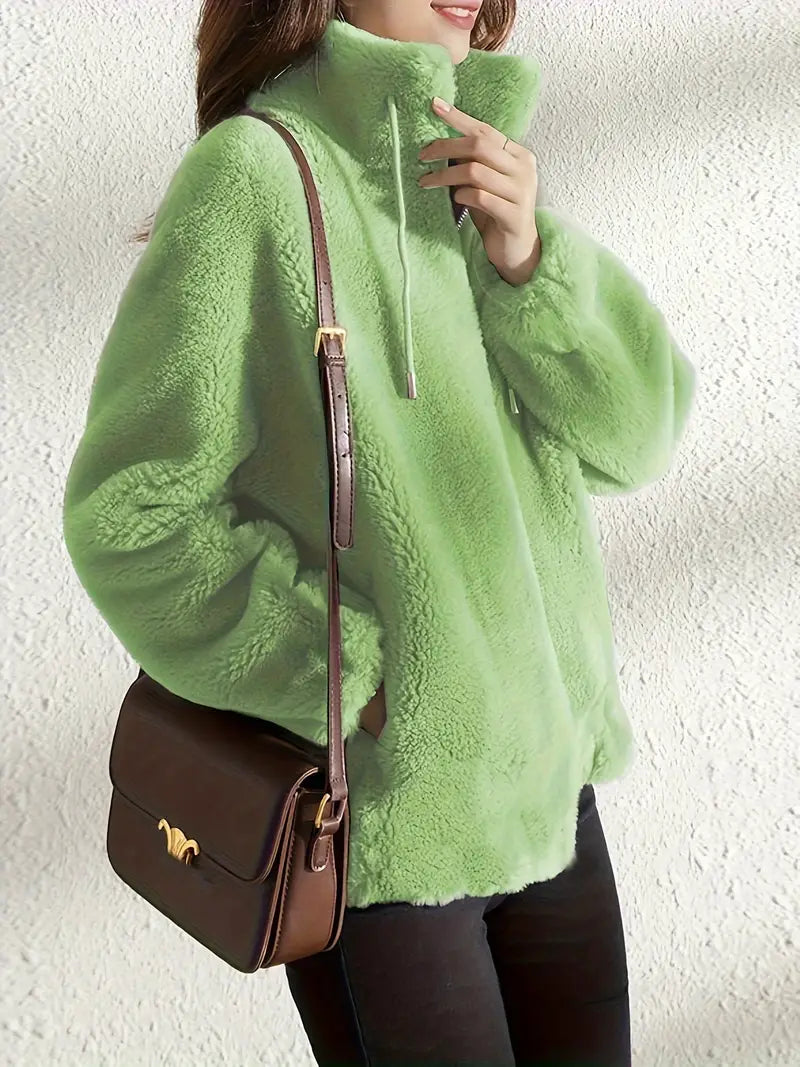 Maliza – Stylish Fleece Jacket with Fur Trim