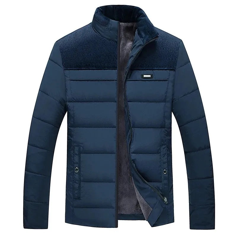 Marenz – Fleece-Lined Jacket with Front Zipper