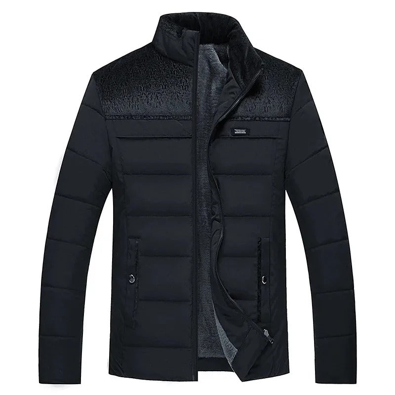 Marenz – Fleece-Lined Jacket with Front Zipper