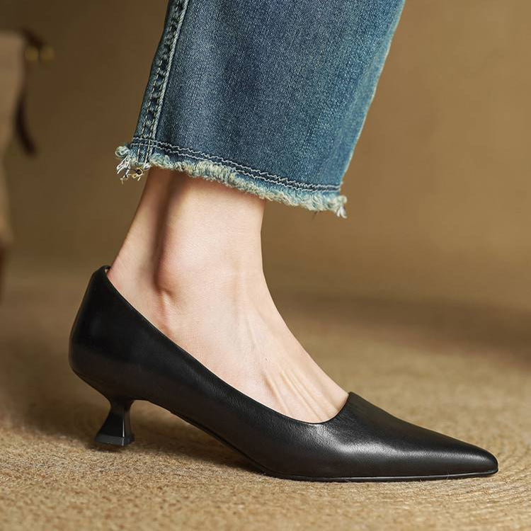 Marise - Leather Pumps with Pointed Toe