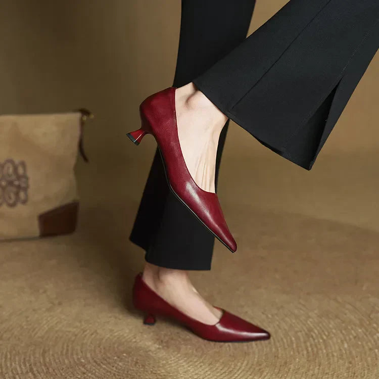 Marise - Leather Pumps with Pointed Toe