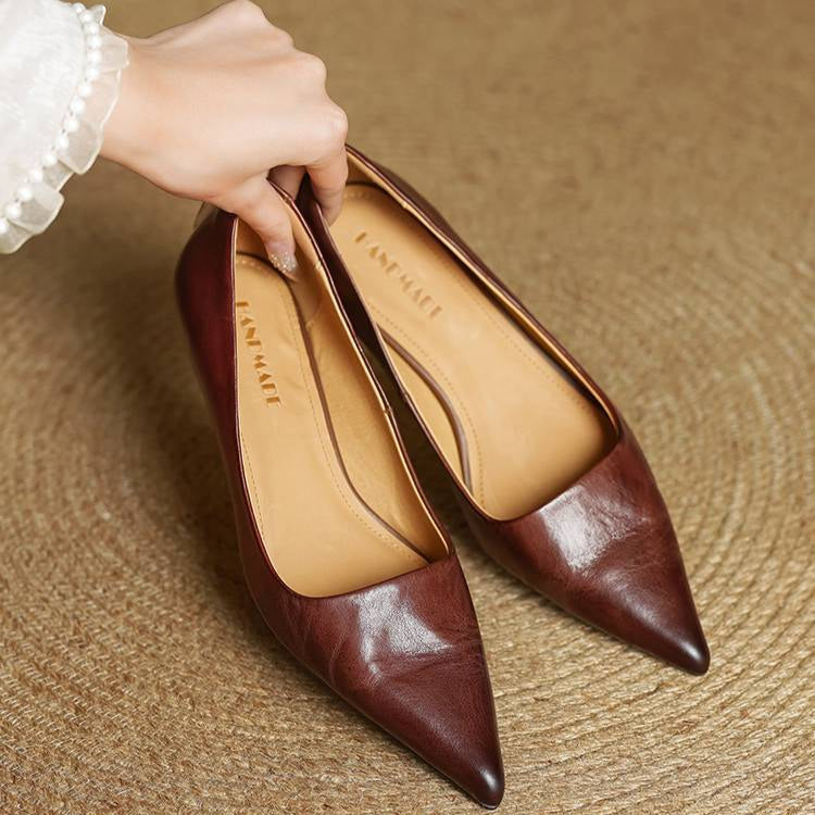 Marise - Leather Pumps with Pointed Toe