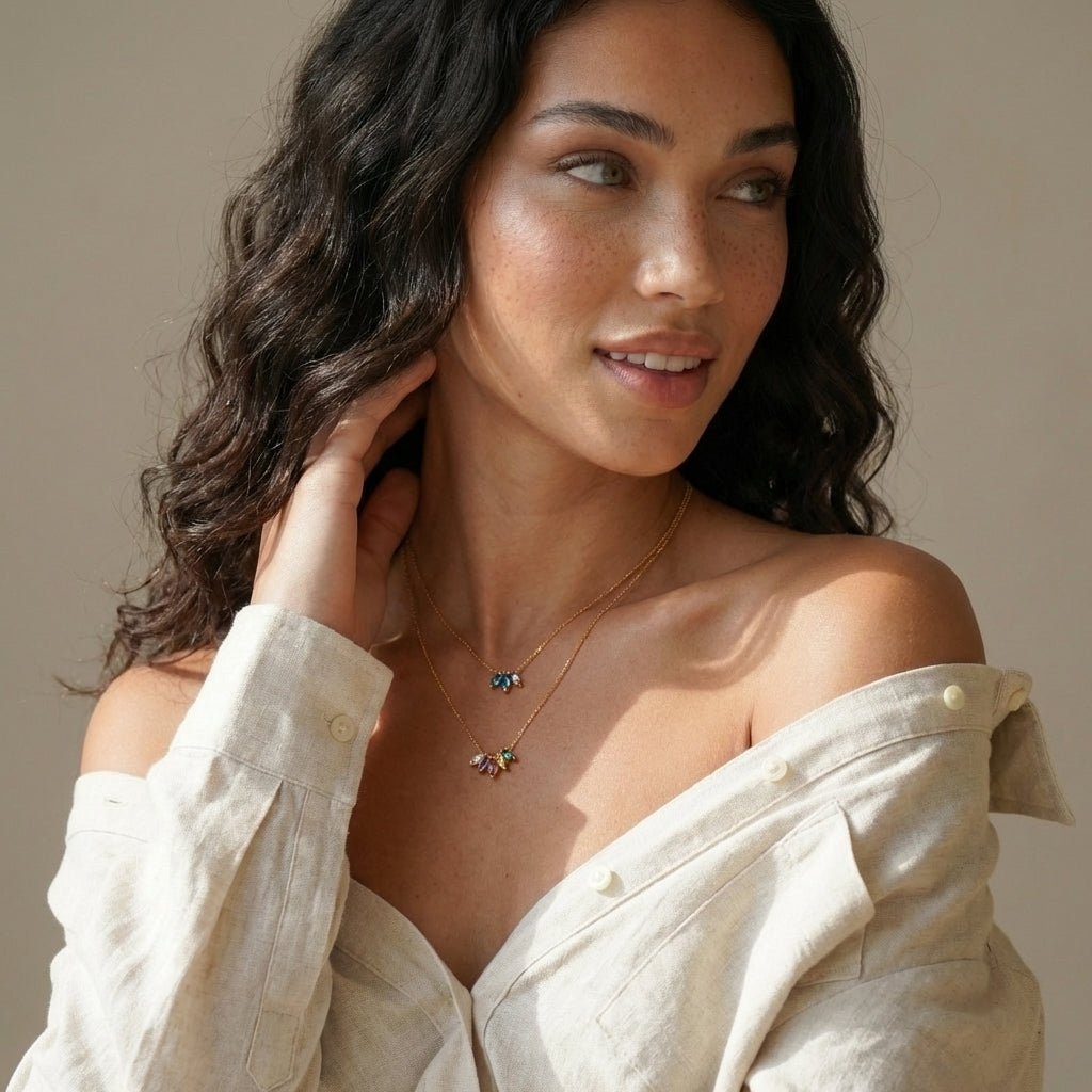 Mariselle Marquise Birthstone Necklace