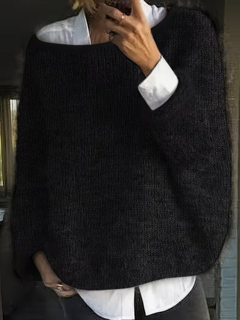 Maristela – Casual, Loose-Fitting Sweater with Long Sleeves