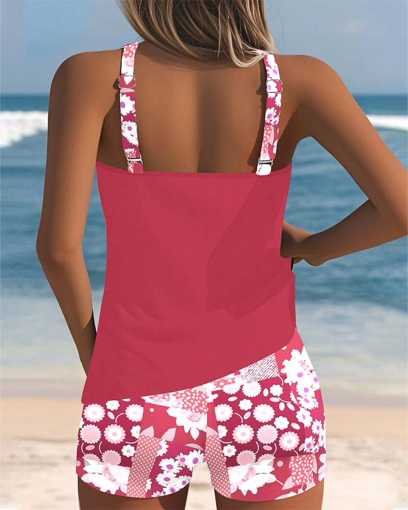 Maritta - Printed Linen Swimsuit