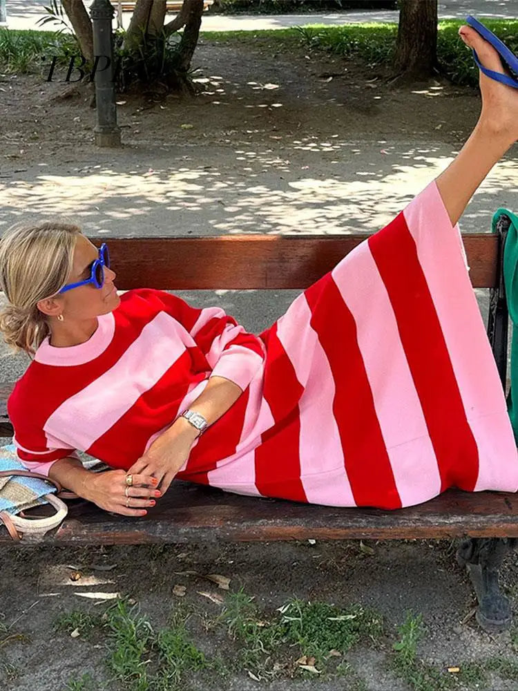 Marlen™ - Casual Striped Midi Dress
