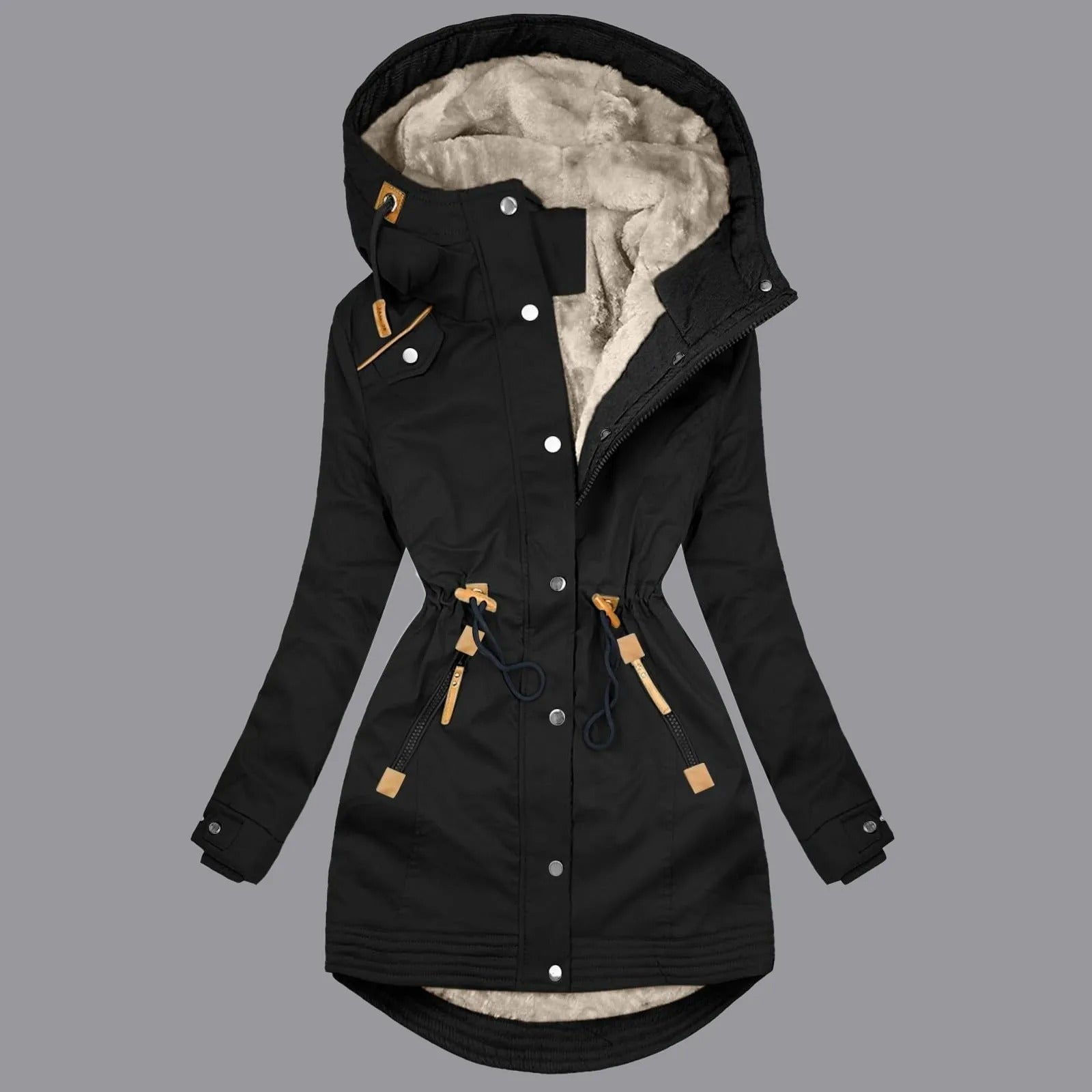 Marloes - Cozy Coat with Fur Lining