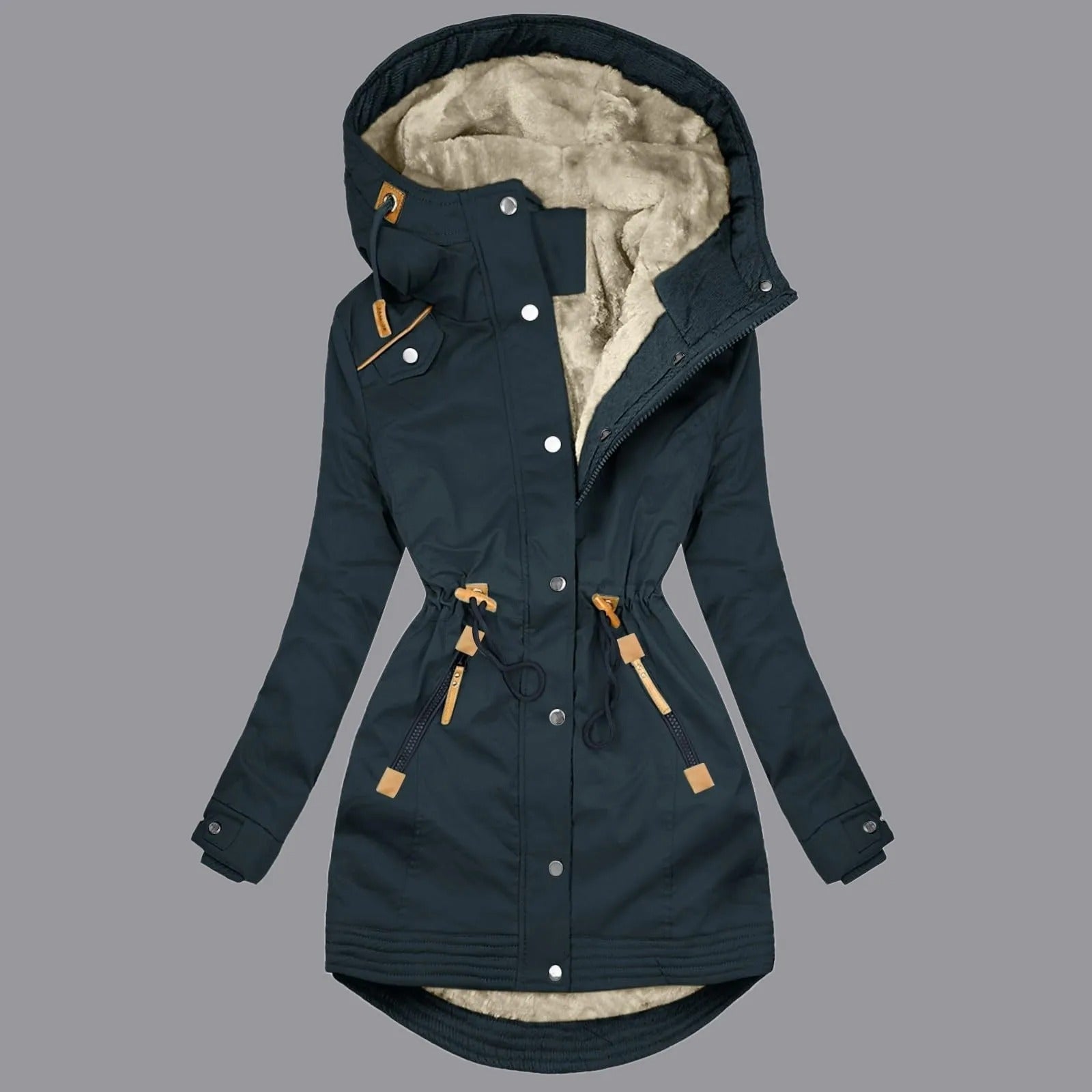 Marloes - Cozy Coat with Fur Lining