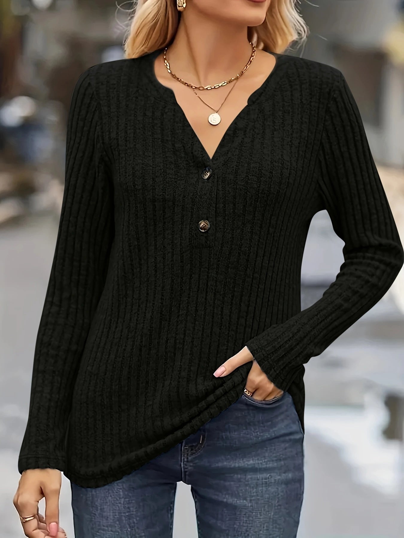 Marva - Casual Long-Sleeve T-Shirt