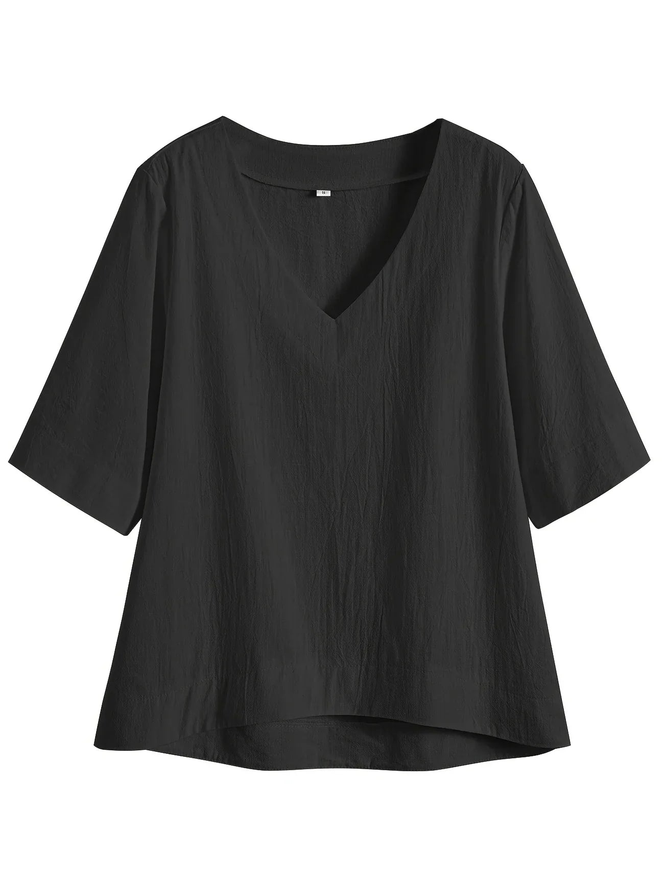 Mattea – Casual Loose-Fitting Top with V-Neck
