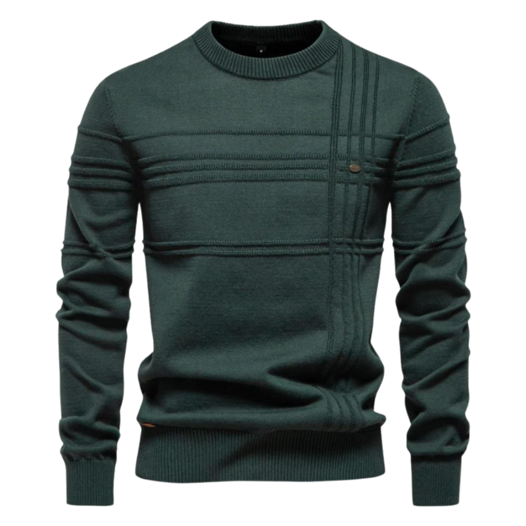 Maziarz - Elegant Sweater with Check Pattern