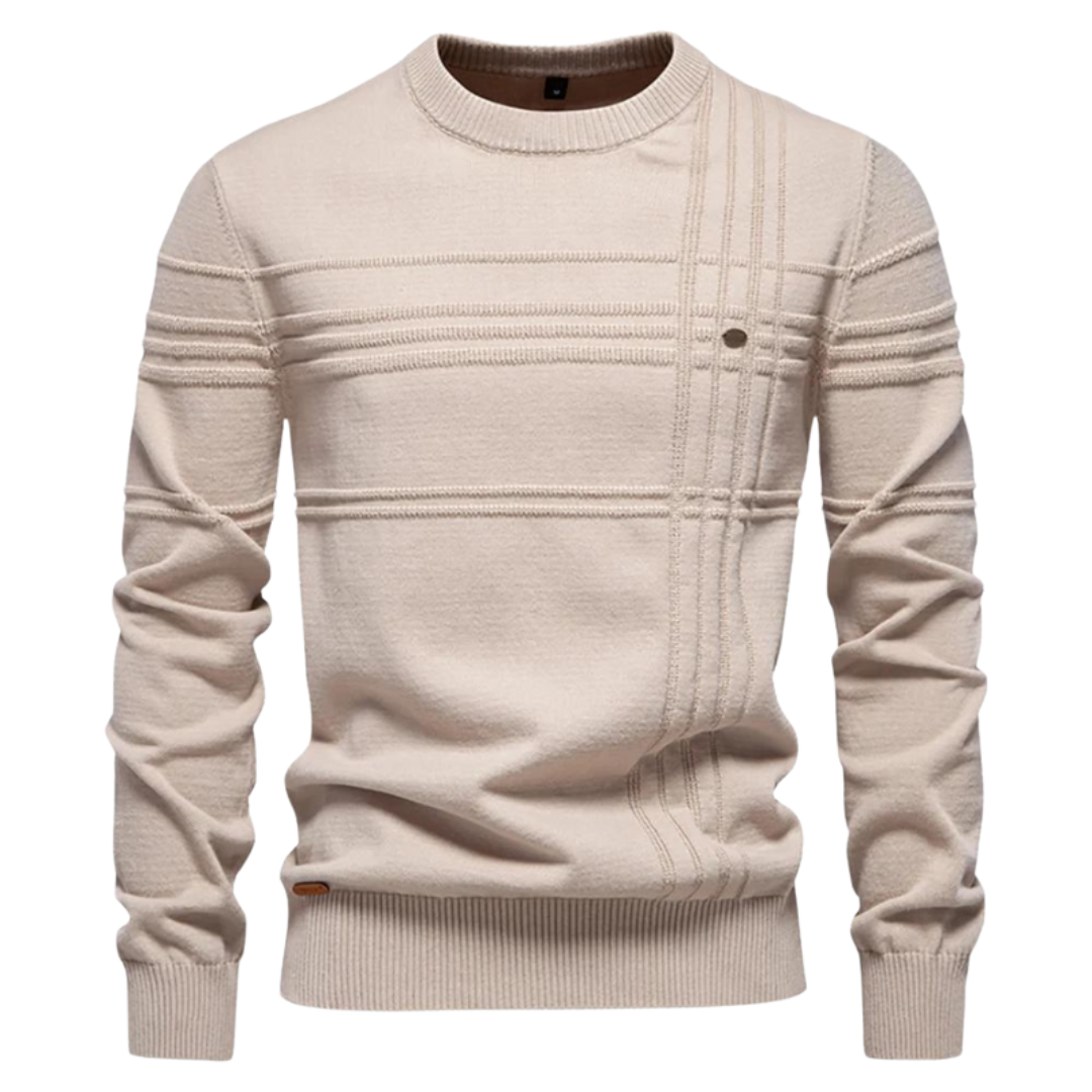 Maziarz - Elegant Sweater with Check Pattern