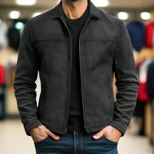 Mcmillan – Leather Jacket with Zipper