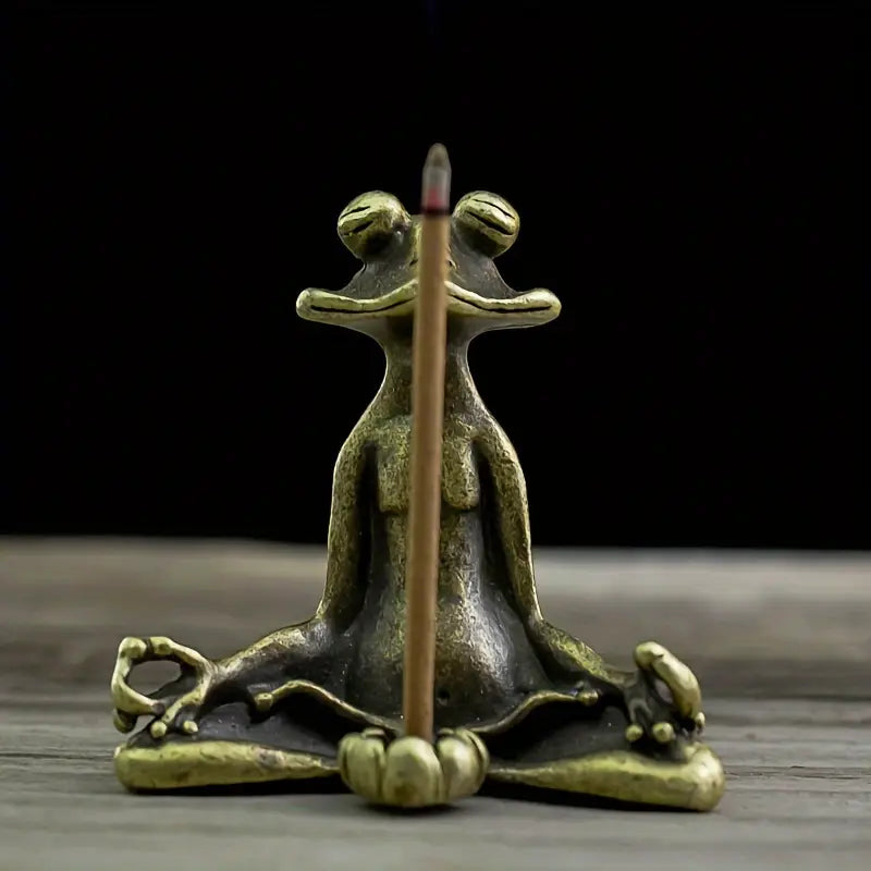 Meditoad – Elegant Metal Frog Incense Holder
