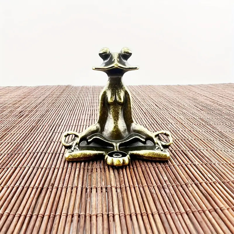 Meditoad – Elegant Metal Frog Incense Holder