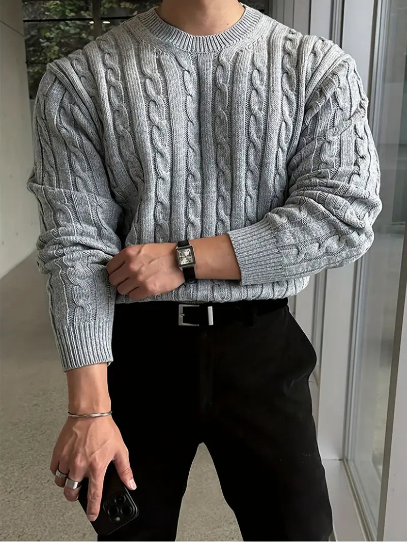 Mergim – Casual Knit Sweater with Long Sleeves