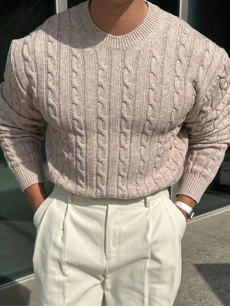 Mergim – Casual Knit Sweater with Long Sleeves