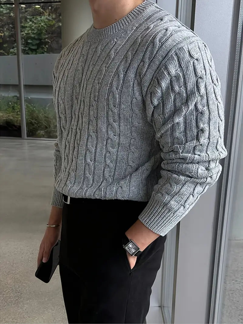 Mergim – Casual Knit Sweater with Long Sleeves