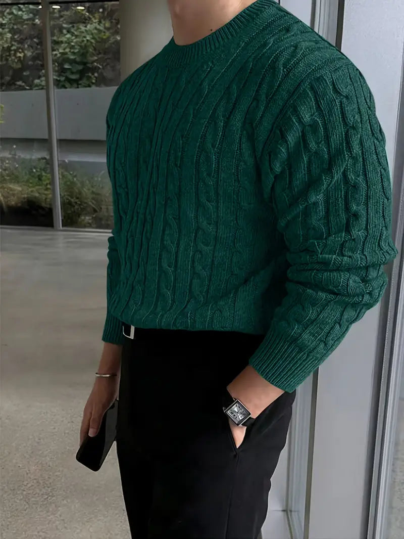 Mergim – Casual Knit Sweater with Long Sleeves