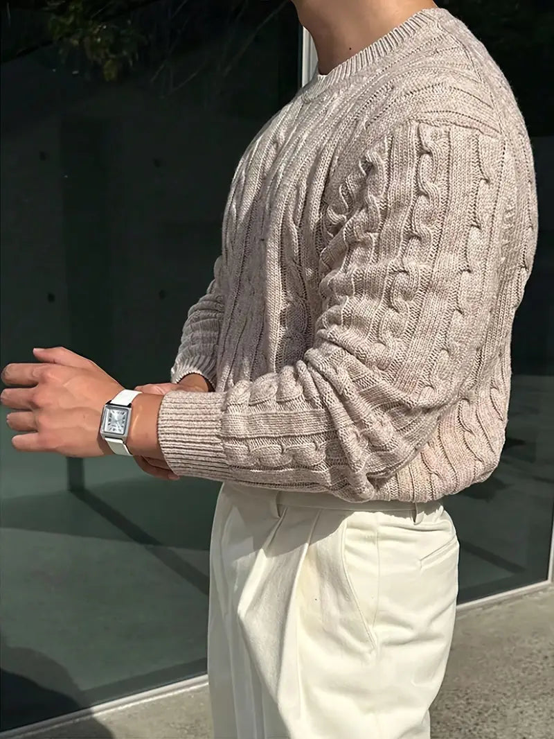 Mergim – Casual Knit Sweater with Long Sleeves