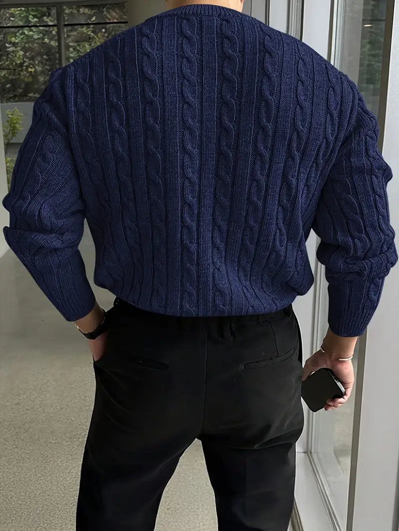 Mergim – Casual Knit Sweater with Long Sleeves