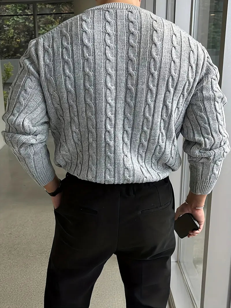 Mergim – Casual Knit Sweater with Long Sleeves
