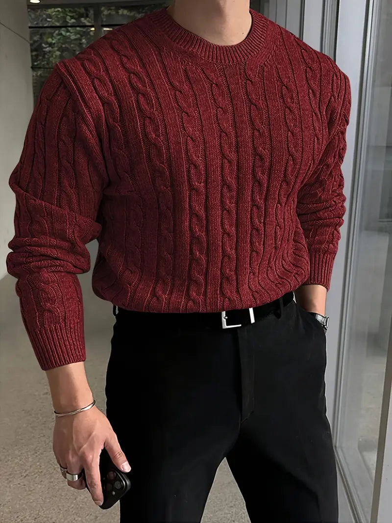 Mergim – Casual Knit Sweater with Long Sleeves