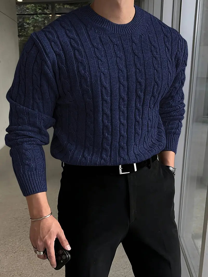 Mergim – Casual Knit Sweater with Long Sleeves