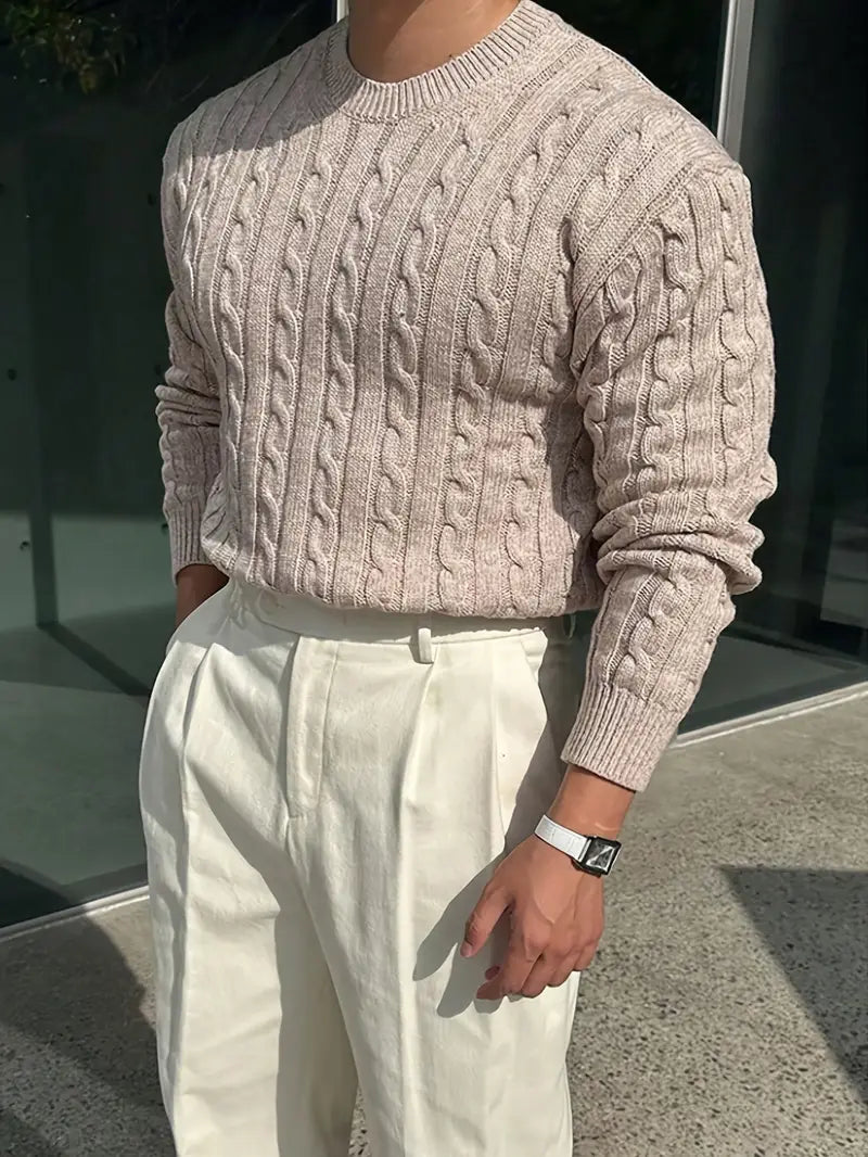 Mergim – Casual Knit Sweater with Long Sleeves