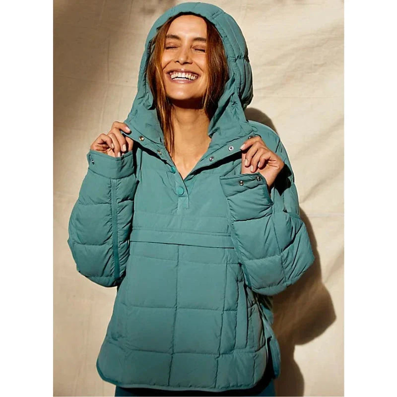 Merve – Elegant Long Sleeve Puffer Jacket