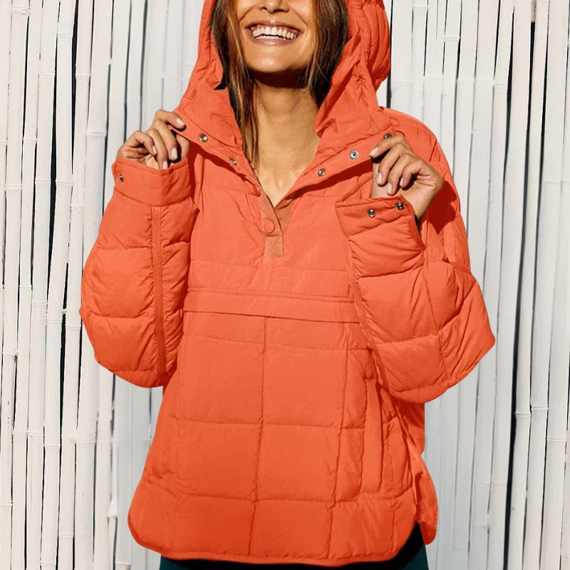 Merve – Elegant Long Sleeve Puffer Jacket