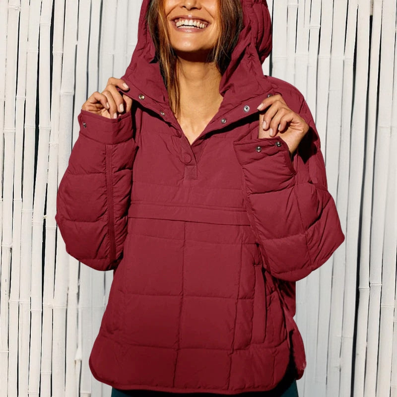 Merve – Elegant Long Sleeve Puffer Jacket