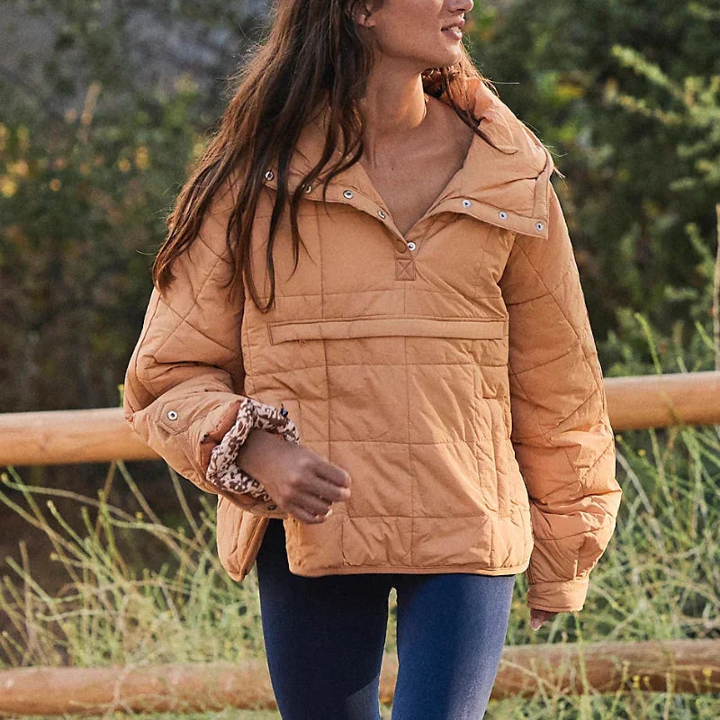 Merve – Elegant Long Sleeve Puffer Jacket