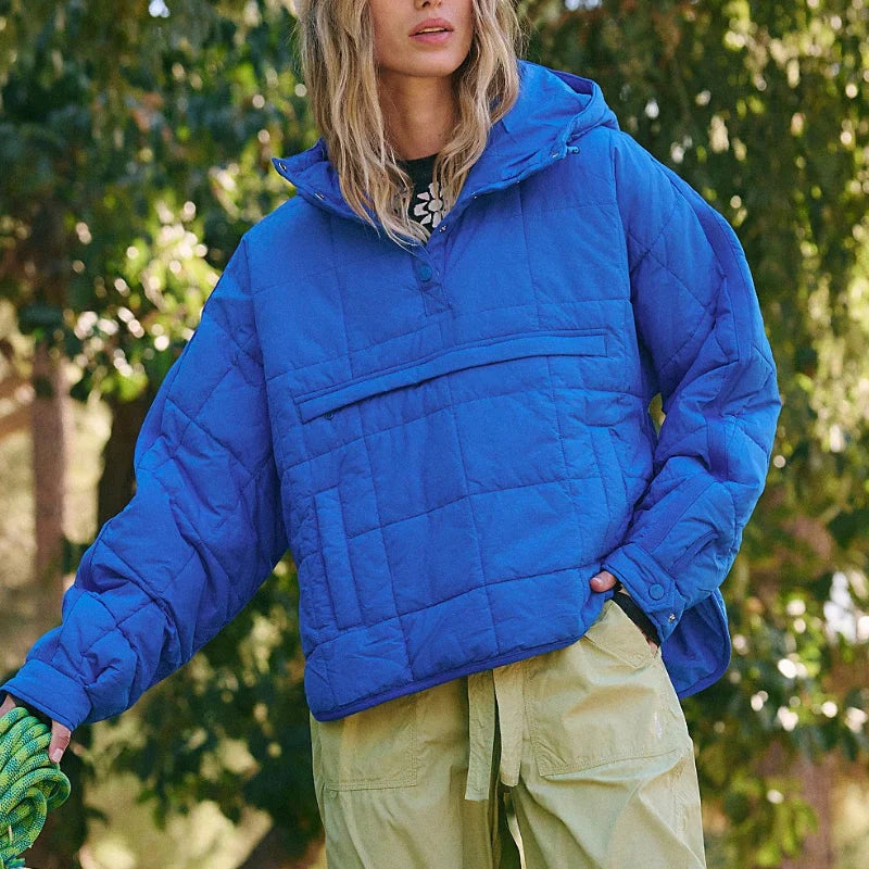 Merve – Elegant Long Sleeve Puffer Jacket