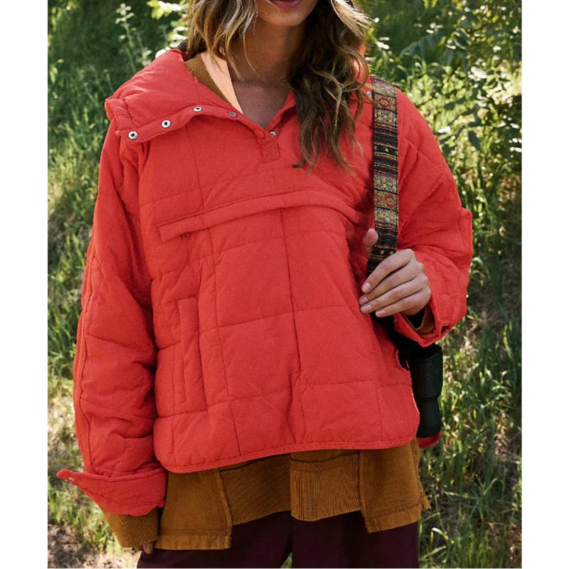 Merve – Elegant Long Sleeve Puffer Jacket