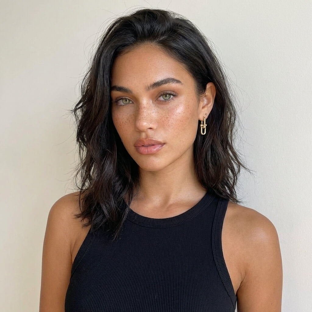 Modern Link Hoop Earrings
