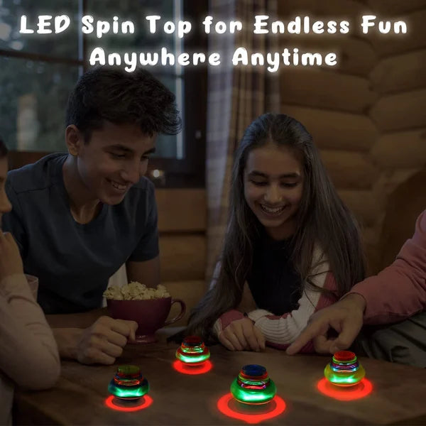 Music Blinking Spinner Toy with Launcher