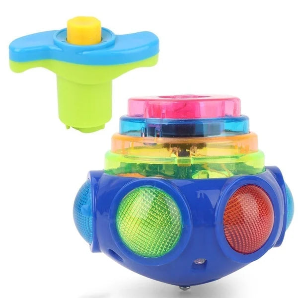 Music Blinking Spinner Toy with Launcher