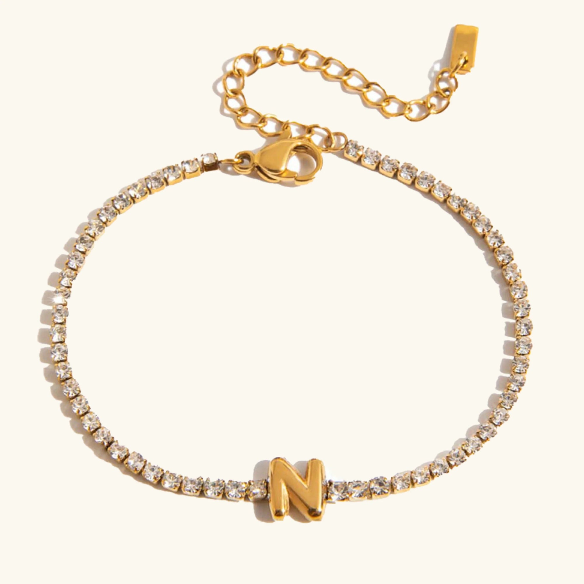 Stridr Edge Bubble Letter Tennis Bracelet